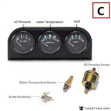 52mm 3 In 1 Volt Meter+Water Temp Gauge+Oil Pressure Gauge Kit - Tokyo Tom's