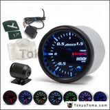 52mm 7 Color LED Smoke Face Car Auto Bar Turbo Boost Gauge - Tokyo Tom's