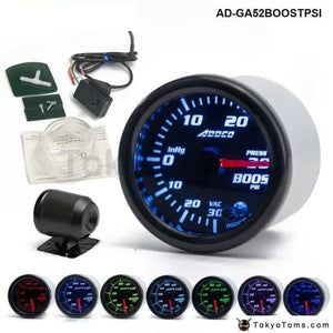 52mm 7 Colors Universal PSI Turbo Boost Gauge - Tokyo Tom's