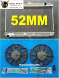 52mm Aluminum Radiator + Fan  For Mazda Miata Mx5 - Tokyo Tom's