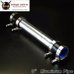 57mm 2.25" Aluminum Turbo Intercooler Pipe Piping Tubing + Silicon Hose +T Bolt Clamps Kits Black - Tokyo Tom's