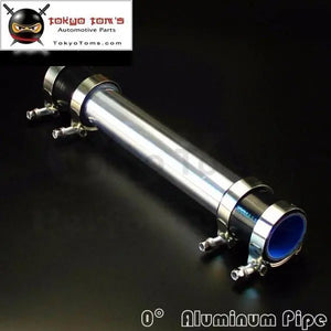 57mm 2.25" Aluminum Turbo Intercooler Pipe Piping Tubing + Silicon Hose +T Bolt Clamps Kits Black - Tokyo Tom's