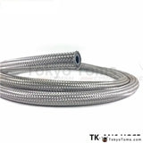 6 AN AN6 (8.73mm ID) Braided Stainless Steel RUBBER Fuel Line Oil Hose 1M 3.3FT TK-AN6 HOSE - Tokyo Tom's