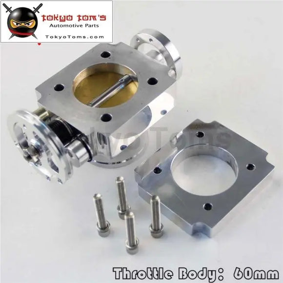 60 mm Uniersal 60mm Vq35Tps Aluminum Throttle Body Intake Manifold Billet Silver