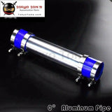 60mm 2.36" Aluminum Turbo Intercooler Pipe Piping Tubing + Silicon Hose + T Bolt Clamps Kits Blue - Tokyo Tom's