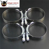 4 X 3" Inch / 76mm ID Stainless Steel T-Bolt Silicone Hose Pipe Clamps (77-87mm)