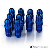 10AN AN-10 7/8 MALE THREAD STR  AIGHT BULKHEAD FLARE BLUE ALUMINUM FINISH FITTING TK-JCAN10