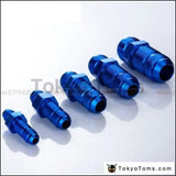 10AN AN-10 7/8 MALE THREAD STR  AIGHT BULKHEAD FLARE BLUE ALUMINUM FINISH FITTING TK-JCAN10