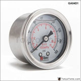 D1 SPEC Fuel Pressure Gauge Liquid 0-160 Psi Oil Press Gauge Fuel Gauge White Face Universal 1/8 Npt - Tokyo Tom's