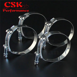 4Pcsx 3.25" Inch / 83mm ID Stainless Steel T-Bolt Silicone Hose Clamps (83-93mm)