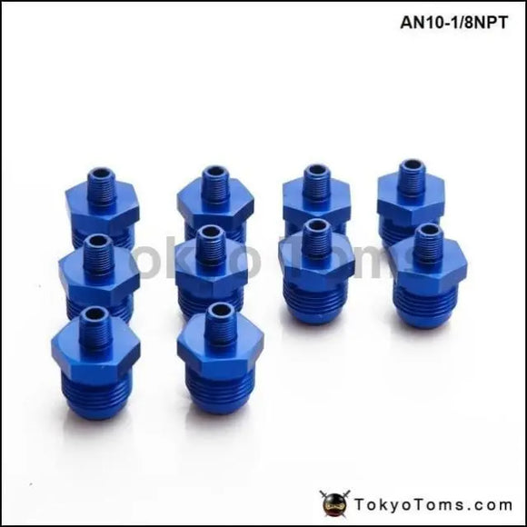 10pcs/lot  Straight 10AN AN10 To 1/8 NPT Pipe Fitting Performance Adaptor Male Tank Thread AN10-1/8NPT