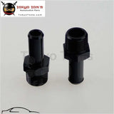 2Pcs Aluminum 1/2" Npt Male Straight To 5/8" Hose Barb Nipple AN10 Fitting Black