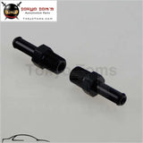 2Pcs Aluminum 1/4" Npt Male Straight To 3/8" Hose Barb Nipple An6 Fitting 2 Pieces Black