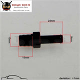 4Pcs Aluminum 1/4" Npt Male Straight To 3/8" Hose Barb Nipple An6 Fitting 4 Pieces Black