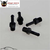 4Pcs Aluminum 1/4" Npt Male Straight To 3/8" Hose Barb Nipple An6 Fitting 4 Pieces Black