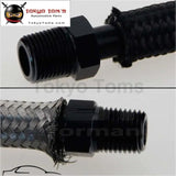 4Pcs Aluminum 1/4" Npt Male Straight To 3/8" Hose Barb Nipple An6 Fitting 4 Pieces Black