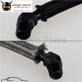 2Pcs Aluminum 1/4" Npt Male 45 Degree To 3/8" Hose Barb Nipple An6 Fitting Black