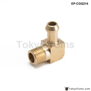 Brass Boost Hose Barb To Male Thread 90 Degree Elbow Fitting For Garrett T2 T3 Turbo 1/8"Male Npt 90 Degree - Tokyo Tom's