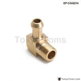 Brass Boost Hose Barb To Male Thread 90 Degree Elbow Fitting For Garrett T2 T3 Turbo 1/8"Male Npt 90 Degree - Tokyo Tom's