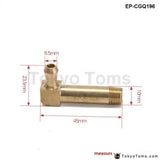 45Mm Brass Boost Hose Barb To Male Thread Elbow Fitting For Garrett T2 T3 Turbo 1/8"Male Npt 90 Degree - Tokyo Tom's