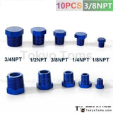 3/8"NPT Aluminum Hex Head Male Port Plug Block Off Fitting Adapter Blue TK-FT38NPT - Tokyo Tom's