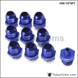 10PCS/LOT  Straight Male Oil Cooler  Fuel Oil Hose Fitting Adapter AN8-1/8''NPT