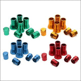 8pcs Aluminium Alloy Valve Caps Sleeves with Hex - Tokyo Tom's