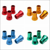 8pcs Aluminium Alloy Valve Caps Sleeves with Hex - Tokyo Tom's