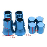 8pcs Aluminium Alloy Valve Caps Sleeves with Hex - Tokyo Tom's