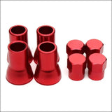 8pcs Aluminium Alloy Valve Caps Sleeves with Hex - Tokyo Tom's