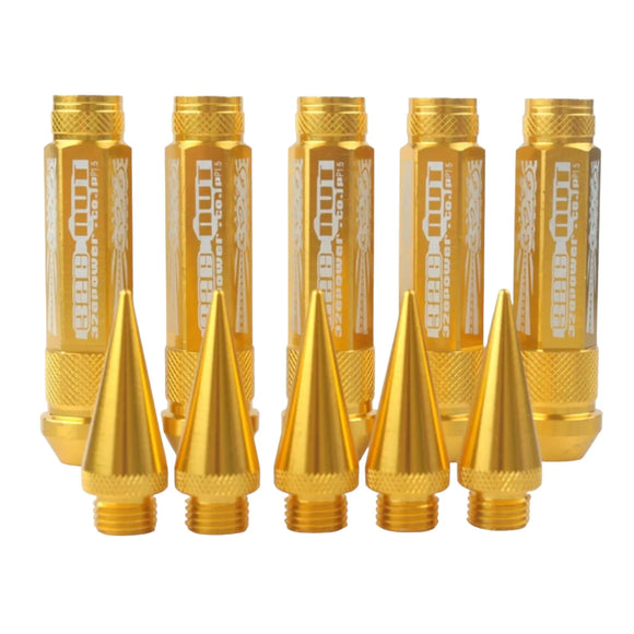 90mm Aluminum Wheel Lug nut With Spikes (Gold)