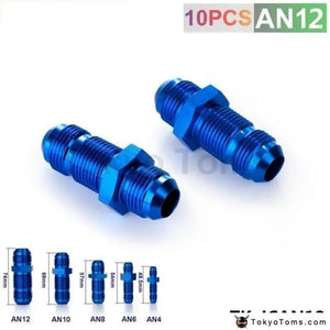 AN12 AN-12 MALE THREAD STRAIGHT BULKHEAD FLARE BLUE ALUMINUM ANODIZED FITTING TK-JCAN12 - Tokyo Tom's