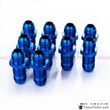 AN8 AN-8 MALE THREAD STRAIGHT BULKHEAD FLARE BLUE ALUMINUM ANODIZED FITTING TK-JCAN8 - Tokyo Tom's