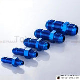 AN8 AN-8 MALE THREAD STRAIGHT BULKHEAD FLARE BLUE ALUMINUM ANODIZED FITTING TK-JCAN8 - Tokyo Tom's