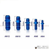 AN8 AN-8 MALE THREAD STRAIGHT BULKHEAD FLARE BLUE ALUMINUM ANODIZED FITTING TK-JCAN8 - Tokyo Tom's