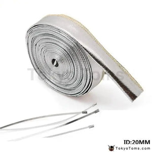 Aluminized Metallic Heat Shield Sleeve Insulated Wire Hose Cover Wrap 20Mm*10 Meter For Seat 2001-2006 - Tokyo Tom's