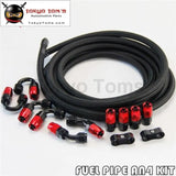 An4 4An -4An Stainless Steel Nylon Braided Oil Fuel Line Hose End Adaptor Kit