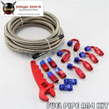 An4 Stainless Steel Braided Hose Line + Fitting Adaptor+Wrench Tools Spanner Kit