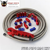 An4 Stainless Steel Braided Hose Line + Fitting Adaptor+Wrench Tools Spanner Kit