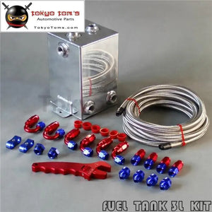 3L Fuel Surge Oil Tank W/ An6 Fitting & Pipe Swirl Pot System Kit+Wrench Spanner