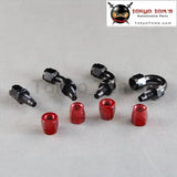 An6 Straight Aluminum Oil Cooler Hose Fitting Reusable Hose End Black And Red An-6 6 An Fuel Push-On Hose End Fittings Adaptor
