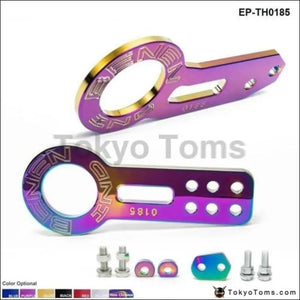 Anodized Universal Front+Rear Tow Hook Billet Aluminum Towing Kit For JDM Racing - Tokyo Tom's