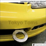 Anodized Universal Front+Rear Tow Hook Billet Aluminum Towing Kit For JDM Racing - Tokyo Tom's