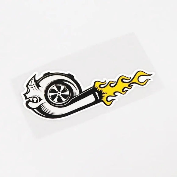 Armored Turbo Snail Flame Sticker - Tokyo Tom's