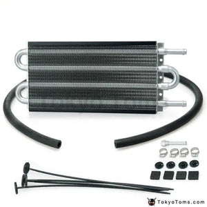 4 Row Black Aluminum Remote Transmission Oil Cooler/Auto-Manual Radiator Converter Kit Oc-1401 2,500 Lbs - Tokyo Tom's