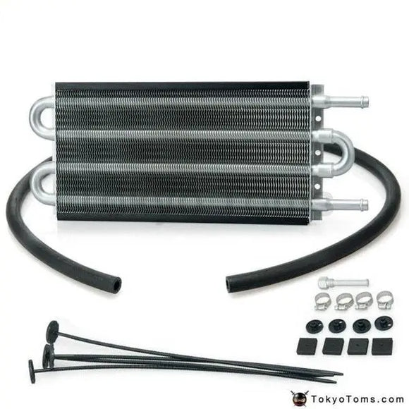 4 Row Black Aluminum Remote Transmission Oil Cooler/Auto-Manual Radiator Converter Kit Oc-1401 2,500 Lbs - Tokyo Tom's