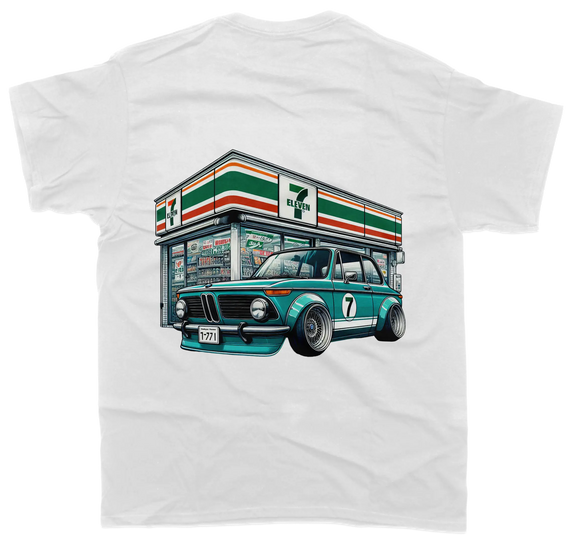 BMW 2002tii 7Eleven T-Shirt - Unisex - Car Enthusiast - Drifting Drag JDM