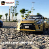 Beargor 1:32 Alloy Mini Auto Gtr Race Car Toy Diecast Pull Back Model Car With Music Light Desk Decoration Toys Birthday Gift