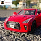 Beargor 1:32 Alloy Mini Auto Gtr Race Car Toy Diecast Pull Back Model Car With Music Light Desk Decoration Toys Birthday Gift