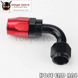 1X Aluminum An8 45 Degree Swivel Oil Fuel Line Hose End Fitting Adapter Bk / Bl